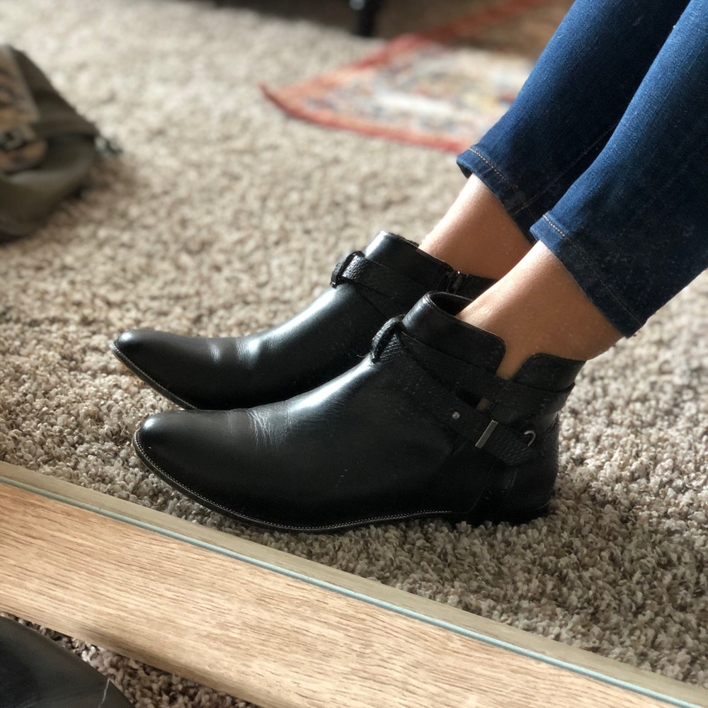 Leather booties